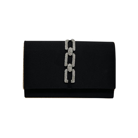 Evelyn Chain Link Flap Clutch