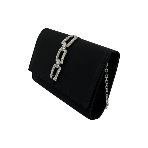 Evelyn Chain Link Flap Clutch